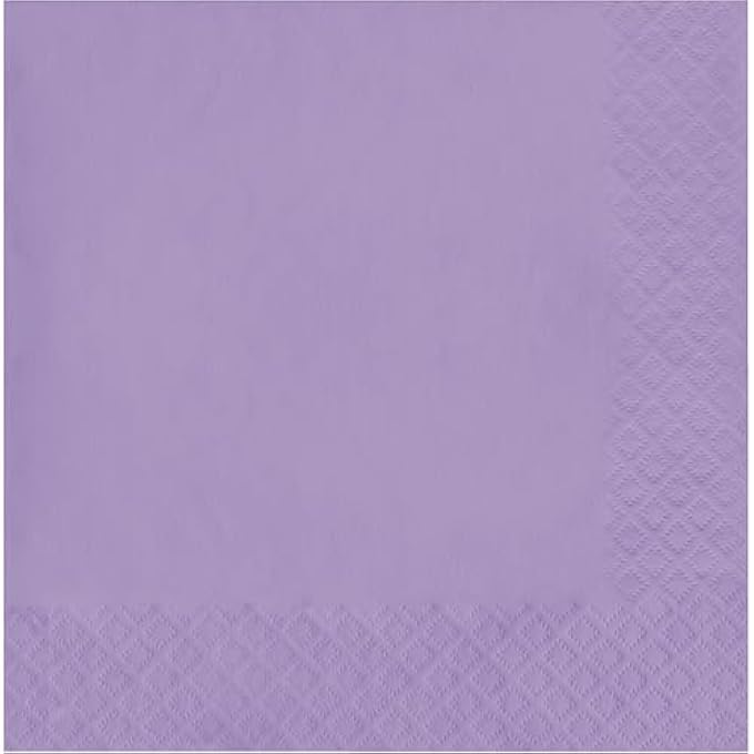 TOUCH OF COLOUR LUSCIOUS LUNCH NAPKINS PACK OF 50, LAVENDER - Image 1